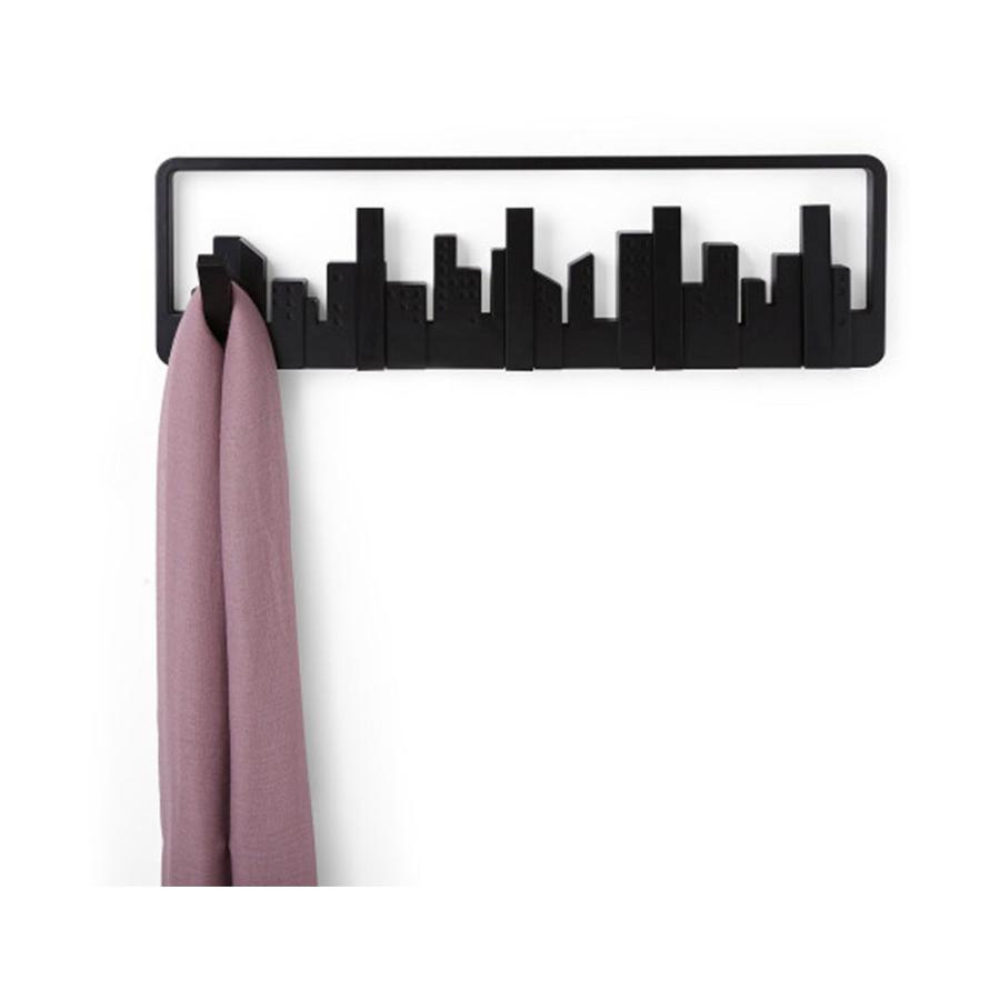 Umbra Skyline 5 Wall Mounted Hooks Black Black