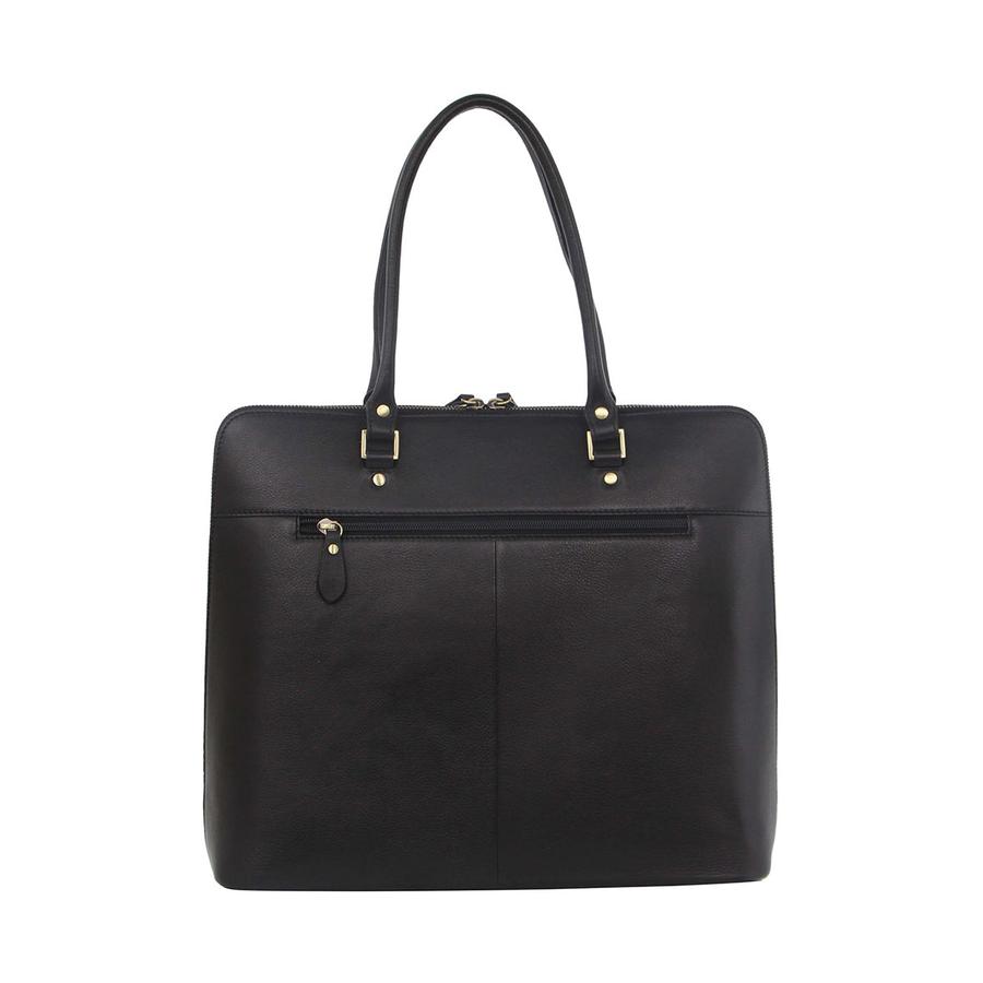 Pierre Cardin Darla Italian Leather 13" Laptop Bag Black Black