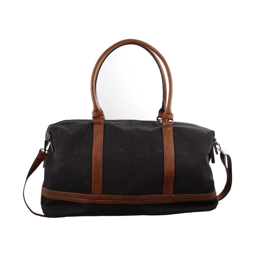 Pierre Cardin Teddie Canvas Overnight Duffle Bag Black Black