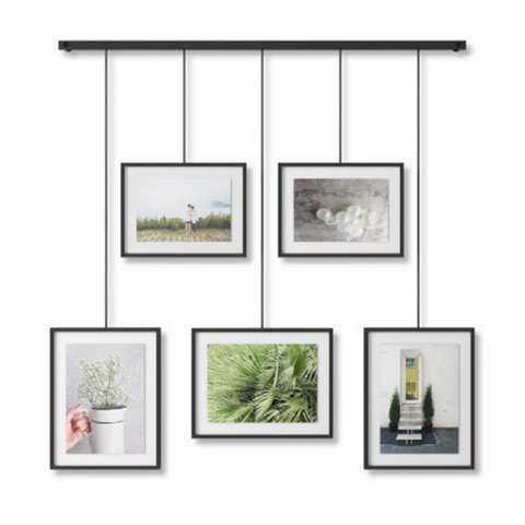 Umbra Exhibit Wall Picture Frames (Set of 5) Black
