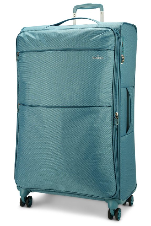 Caselite Ultra 80cm Softside Checked Suitcase Teal