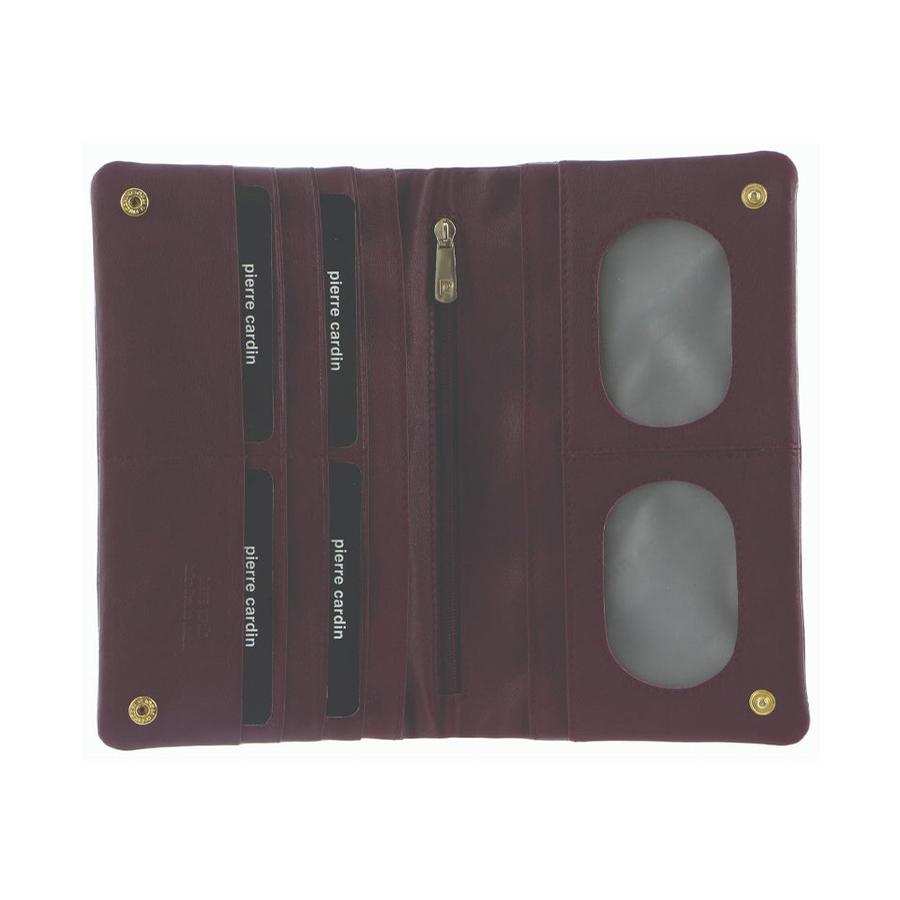 Pierre Cardin Willow Women's Italian Leather RFID Wallet Prune Prune