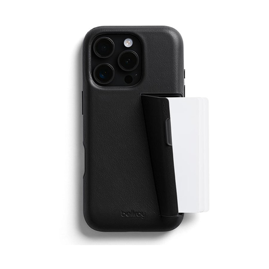 Bellroy iPhone 16 Pro Max Phone Case – 3 Card Black Black