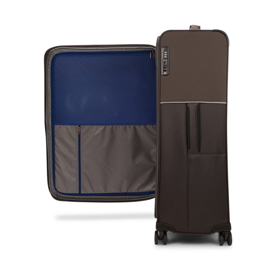 Samsonite 73H 78cm Softside Checked Suitcase Platinum Grey Platinum Grey