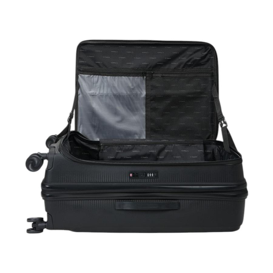 Caselite Venture 57cm & 76cm Top Open Hardside Luggage Set Black Black