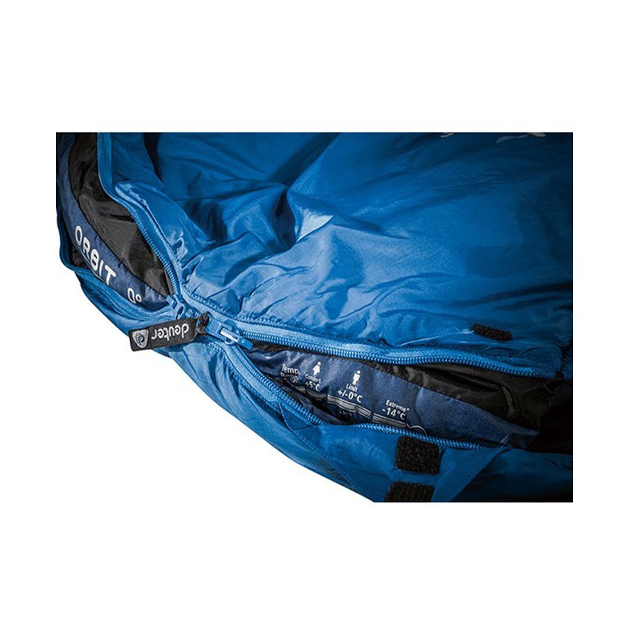 Deuter Orbit 0° Synthetic Fibre Sleeping Bag Bay Steel Left Zip