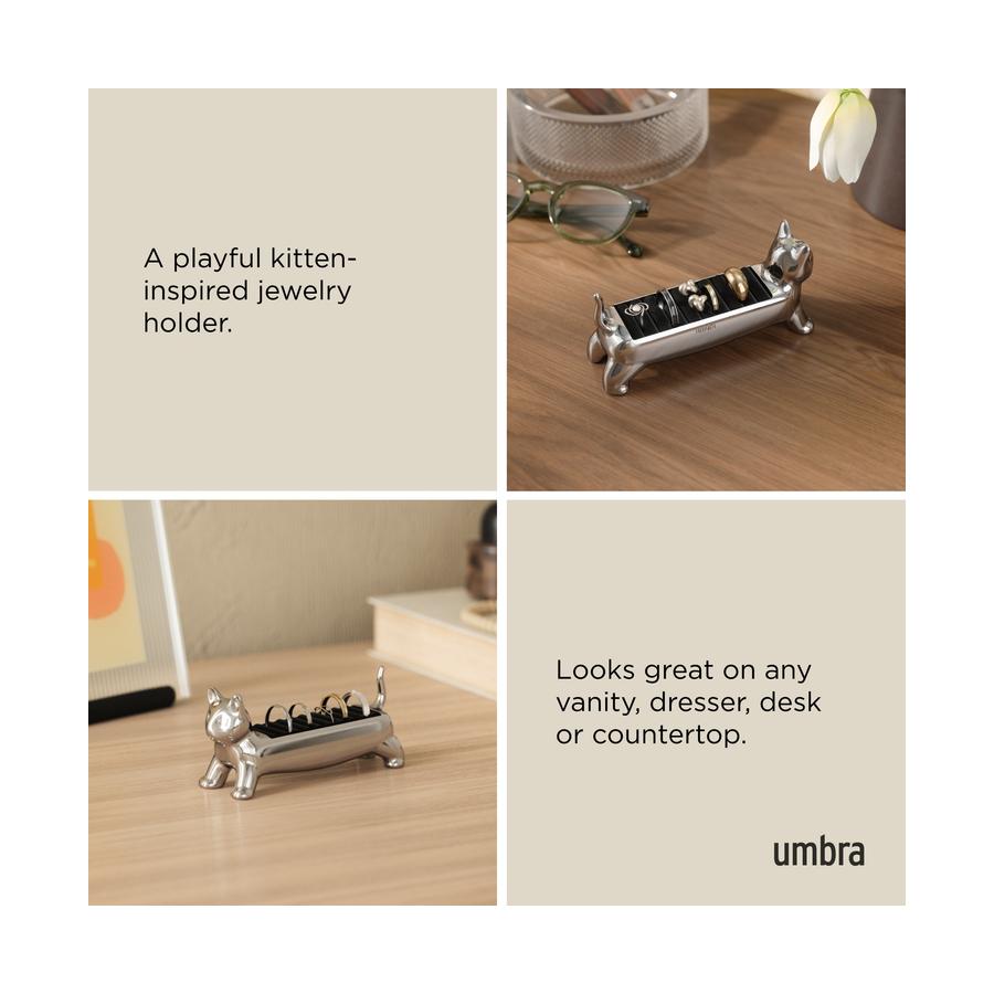 Umbra Ali Cat Ring Holder Chrome Chrome
