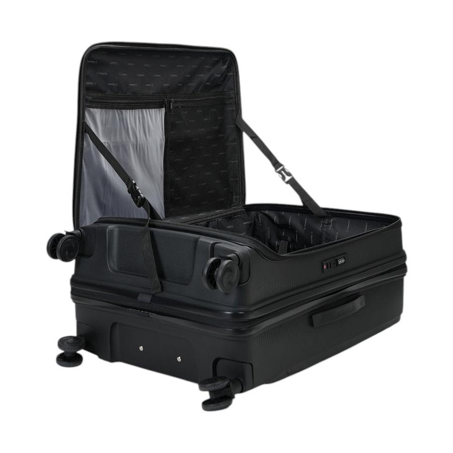 Caselite Venture 57cm & 76cm Top Open Hardside Luggage Set Black Black