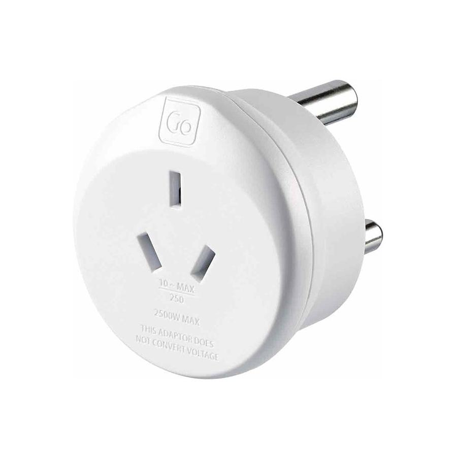 Go Travel NZ & AUS to South Africa Travel Adapter White White