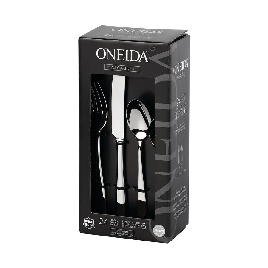 Oneida Mascagni II 24 Piece Cutlery Set Stainless Steel Stainless Steel