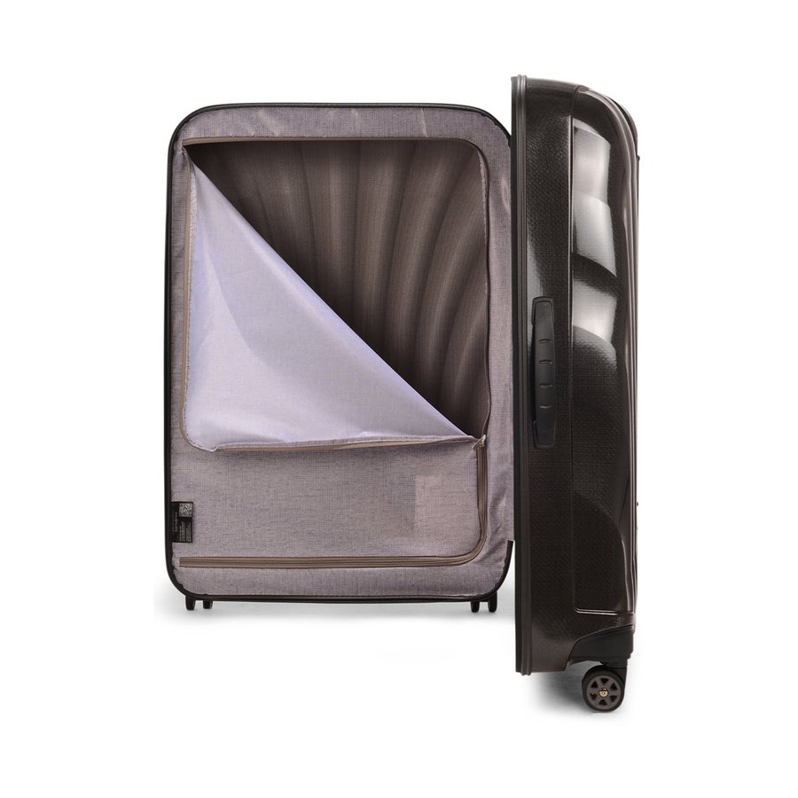 Samsonite C-Lite 81cm CURV Checked Suitcase Black Black