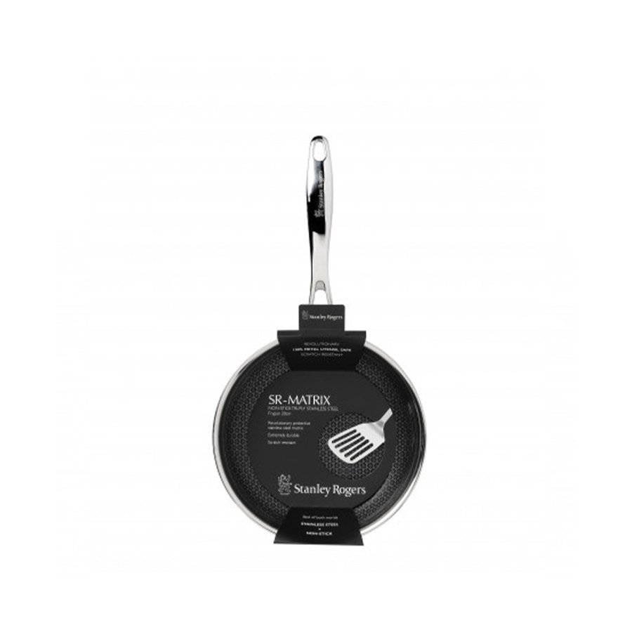 Stanley Rogers Matrix 20cm Non-Stick Frypan Stainless Steel Stainless Steel