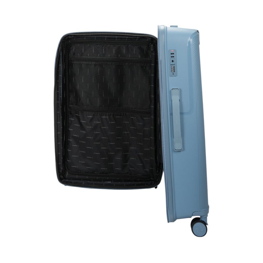 Caselite Aero 75cm Hardside Checked Suitcase Light Blue Light Blue