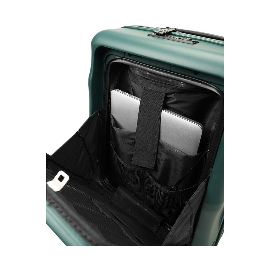 Explorer Luna-Air 55cm Front Access Hardside Carry-On Suitcase Forest Green Forest Green