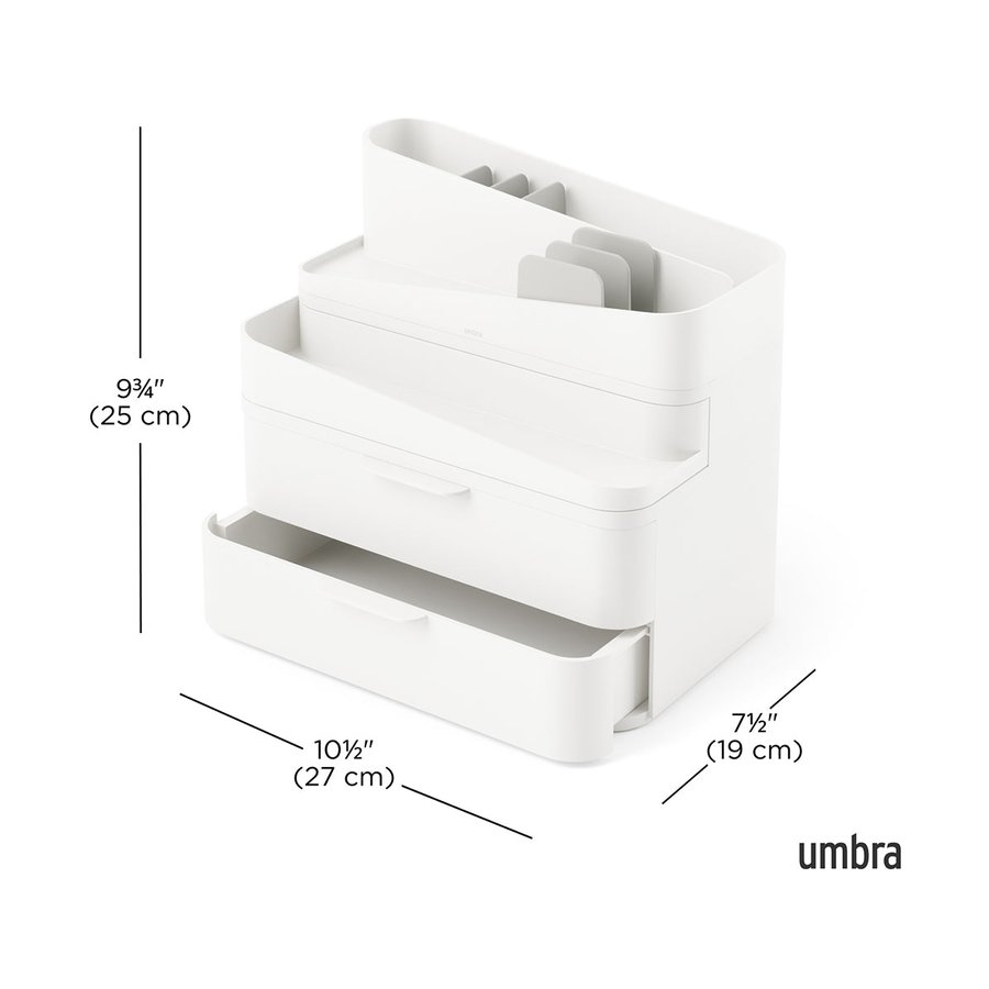 Umbra Glam Large Organiser White/Grey White/Grey