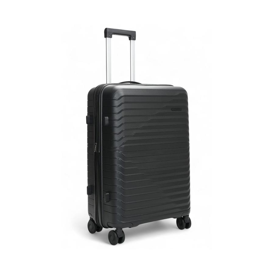 Caselite Summit 65cm Hardside Checked Suitcase Black Black