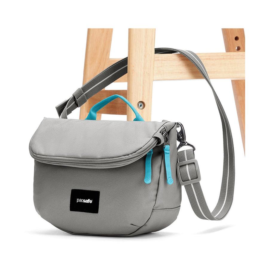 Pacsafe GO Anti-Theft Recycled Saddle Crossbody Bag Stone Stone