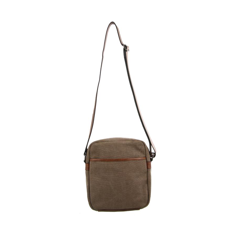 Pierre Cardin Sawyer Canvas Crossbody Bag Brown Brown
