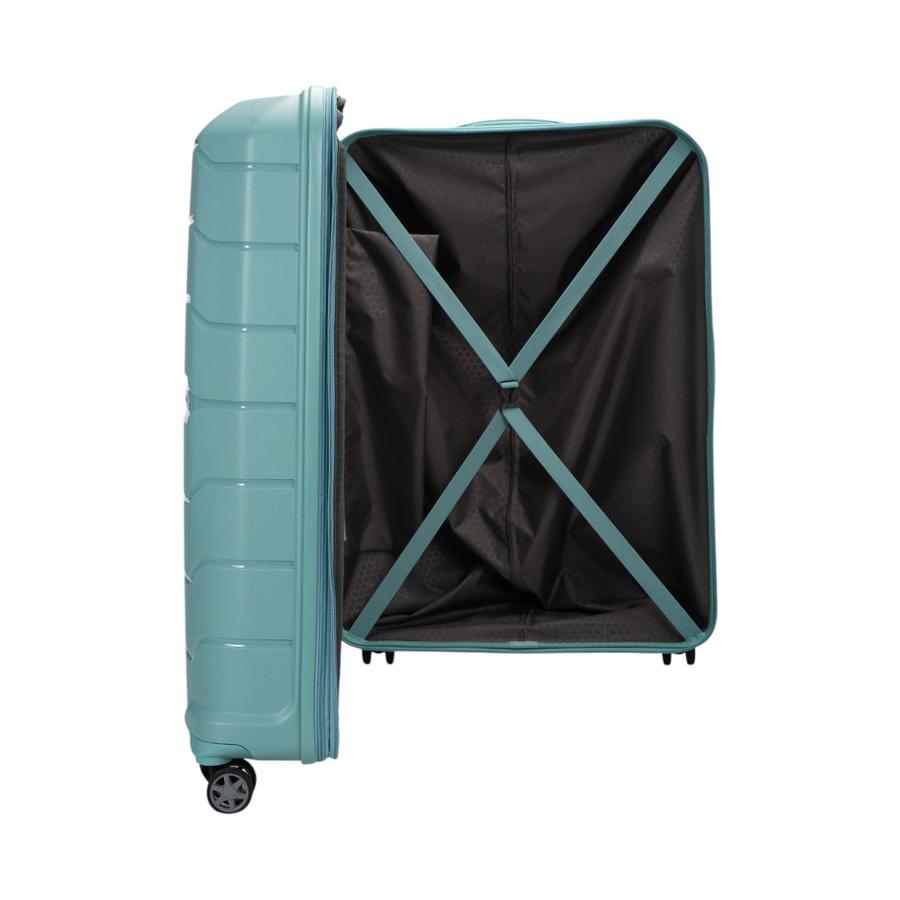 Samsonite Oc2lite 81cm Hardside Checked Suitcase Aqua Aqua