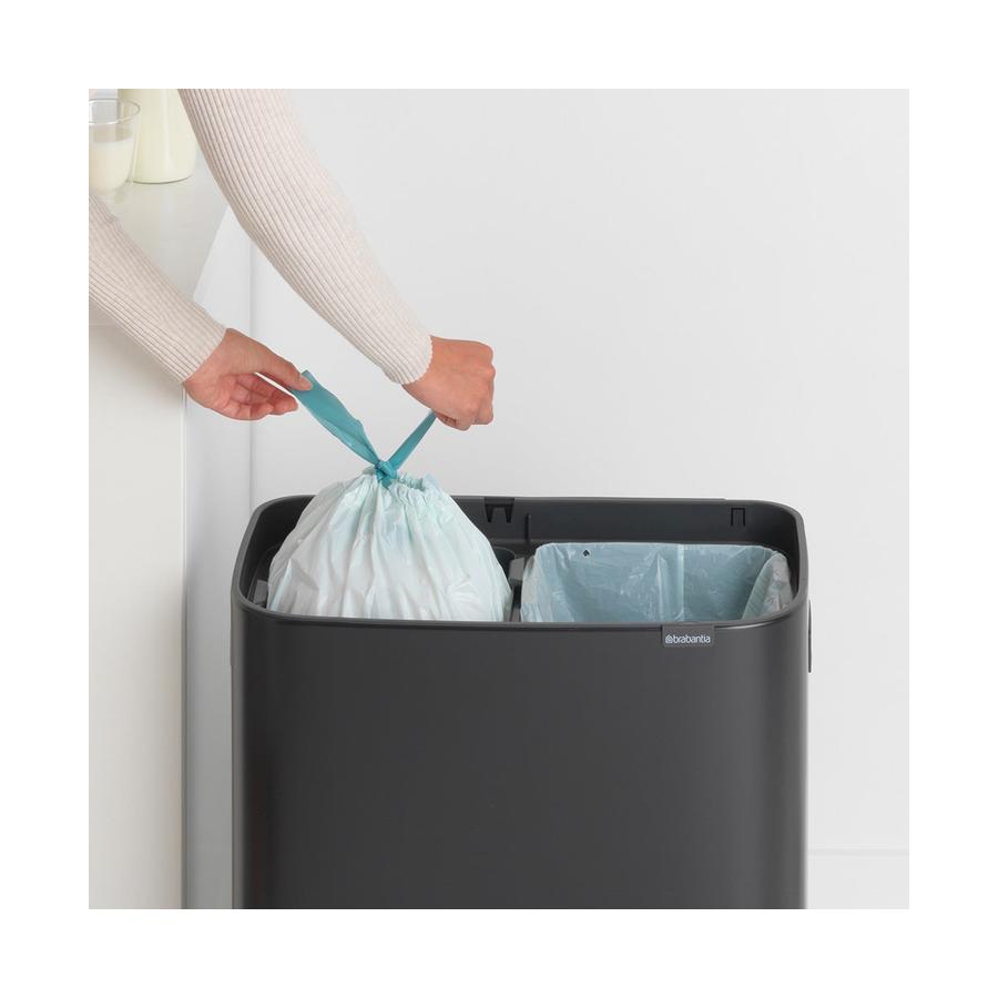Brabantia Bo Touch Bin (2 x 30L) Matte Black Matte Black