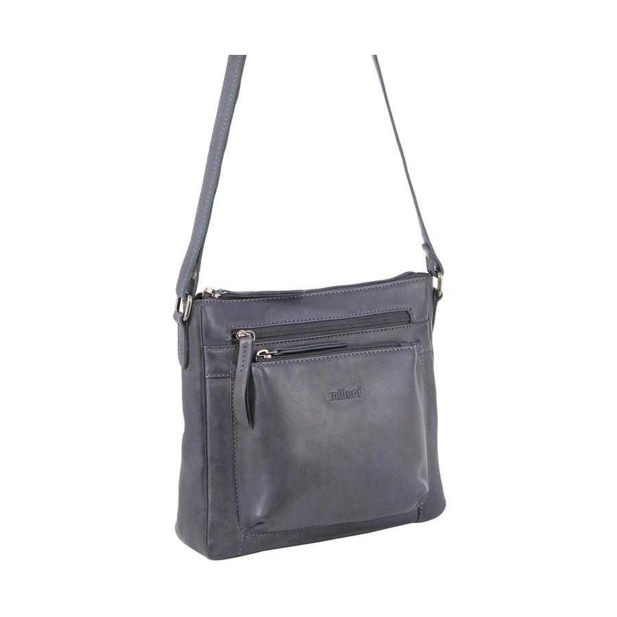 Milleni Marie Women's Leather Crossbody Bag Ash Ash