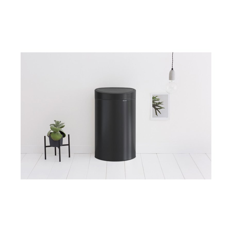 Brabantia Touch Bin (40L) Matte Black Matte Black
