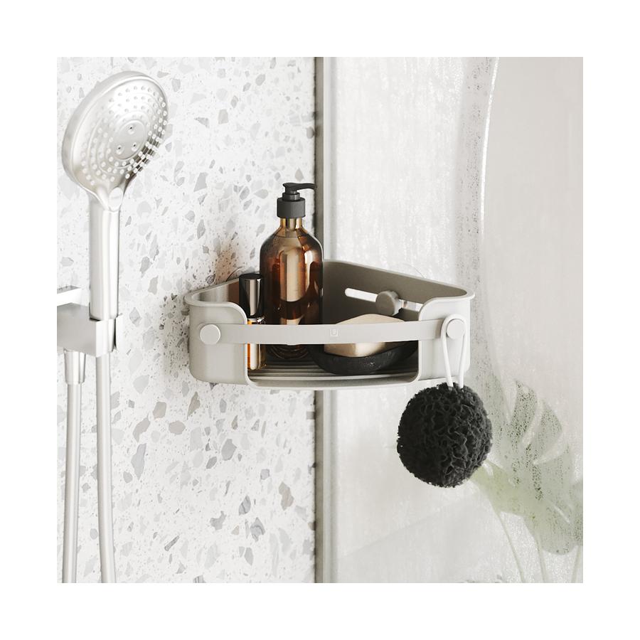 Umbra Flex Adhesive Corner Bin Grey Grey