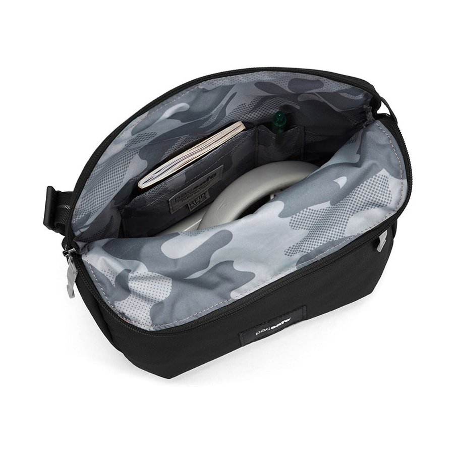 Pacsafe GO Anti-Theft Recycled Saddle Crossbody Bag Jet Black Jet Black