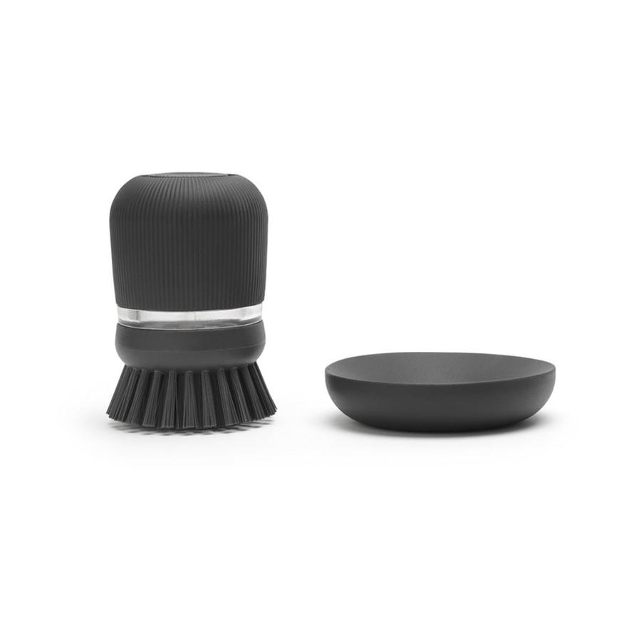 Brabantia Soap Dispensing Dish Brush Dark Grey Dark Grey
