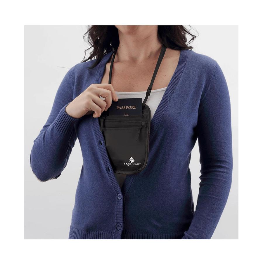 Eagle Creek Silk Undercover Neck Wallet Black Black