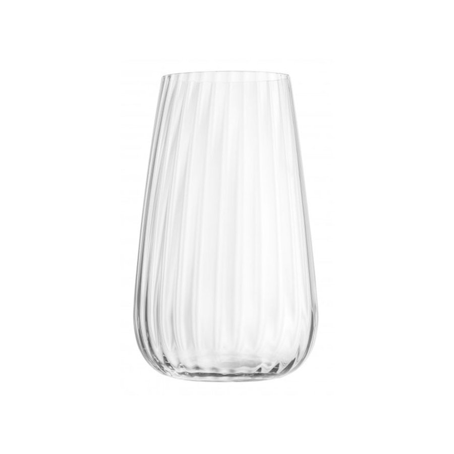 Luigi Bormioli Optica 570ml Stemless Wine Glass Gift Set of 4 Clear Clear