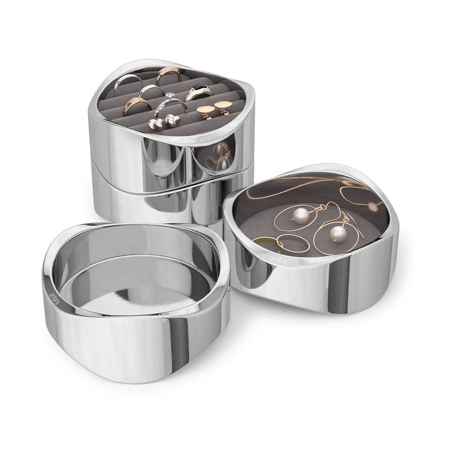 Umbra Wavy Jewellery Organiser Chrome Chrome