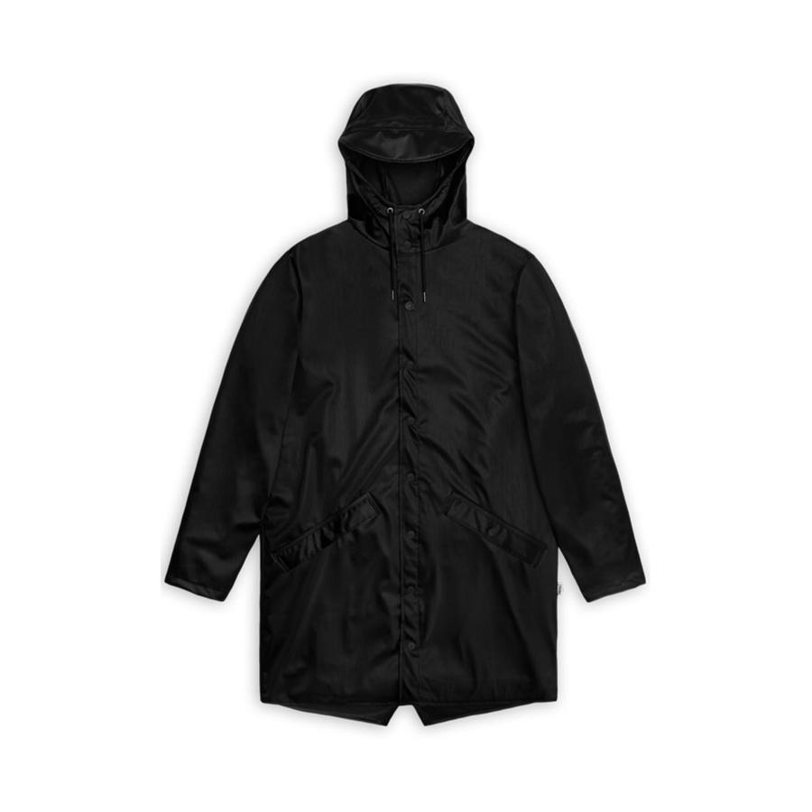 Rains Long Jacket Black Grain XL