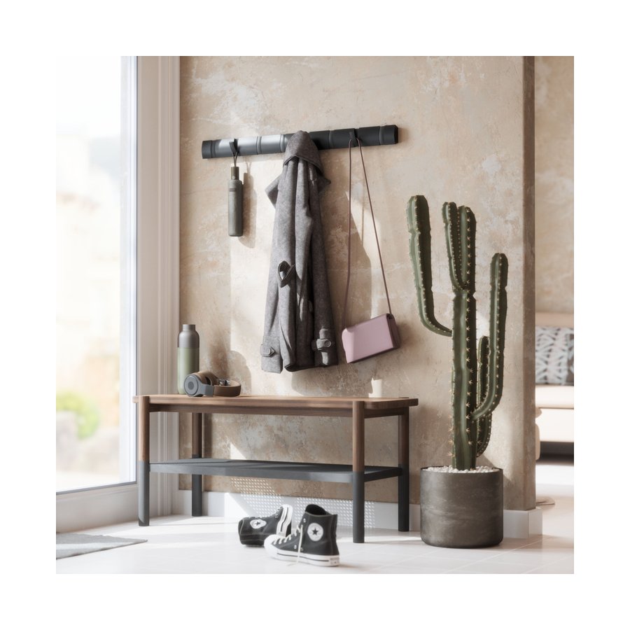Umbra Flip 8 Wall Mounted Hook Black Black