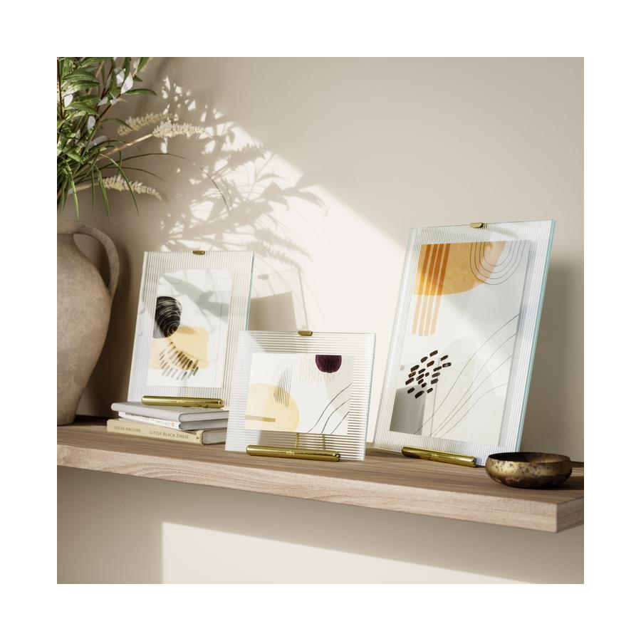 Umbra Flute 20 x 25cm Picture Frame Brass Brass