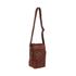 Pierre Cardin Percy Rustic Leather Crossbody iPad Bag Chestnut