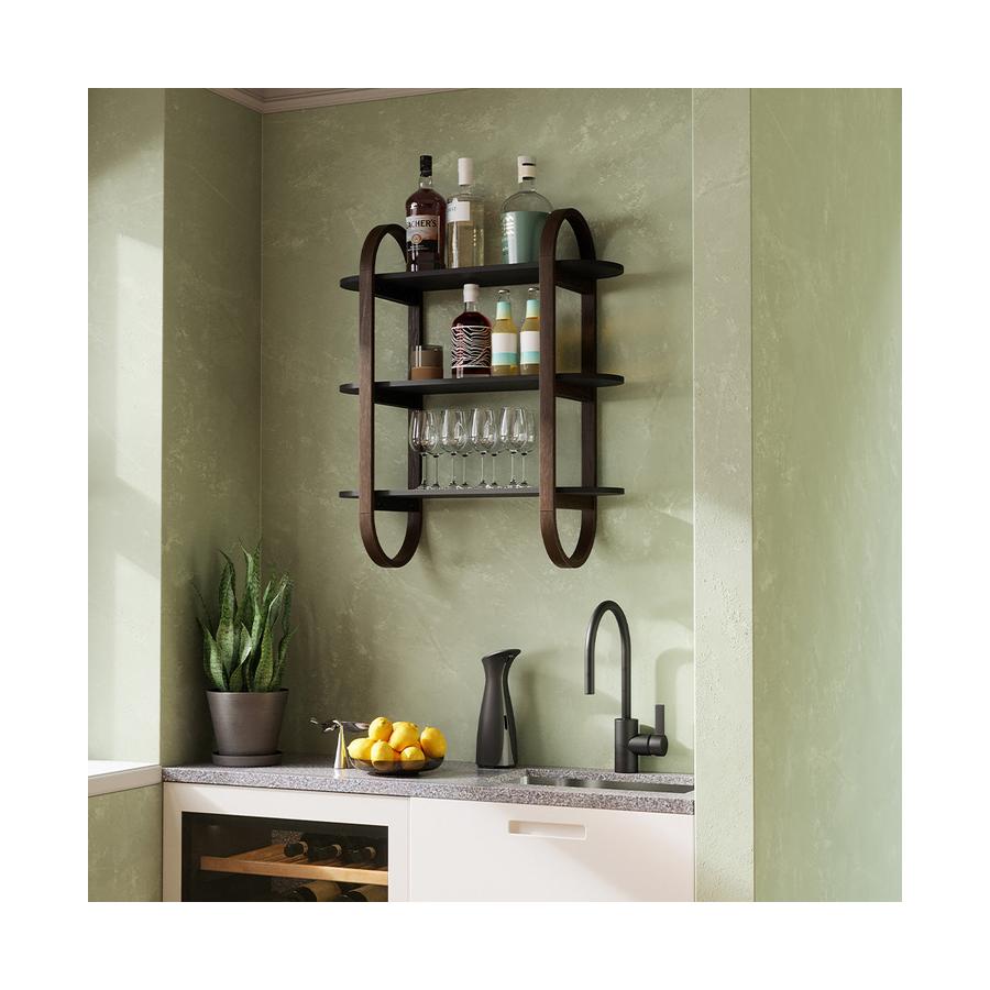 Umbra Bellwood Wall Shelf Black/Walnut Black/Walnut