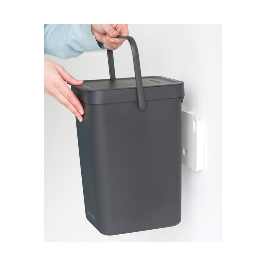 Brabantia Sort & Go Waste Bin (12L) Grey Grey