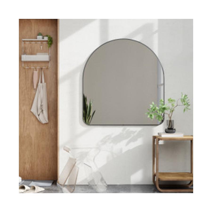 Umbra Hubba Arched Mirror (87cm x 92cm) Metallic Titanium Metallic Titanium