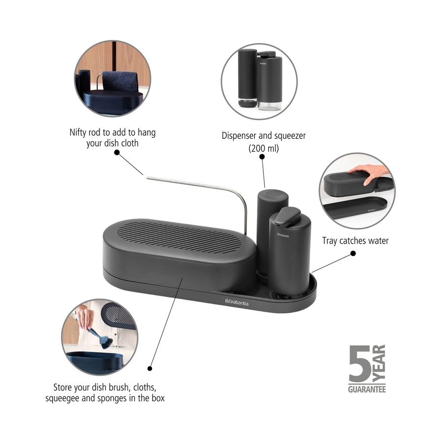 Brabantia SinkStyle Organiser Set of 3 Mineral Infinite Grey Mineral Infinite Grey