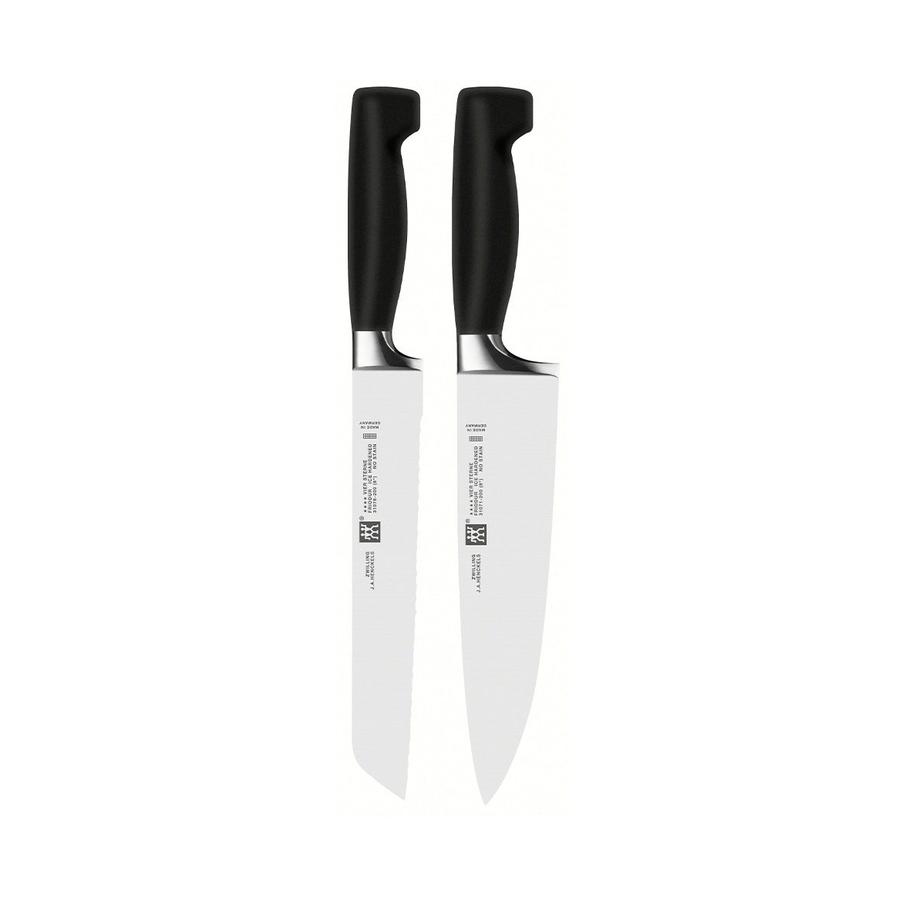 Zwilling Four Star 2 Piece Knife Set Black Black