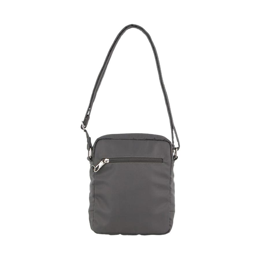 Pierre Cardin Becks Nylon Anti-Theft Cross Body Bag Grey Grey