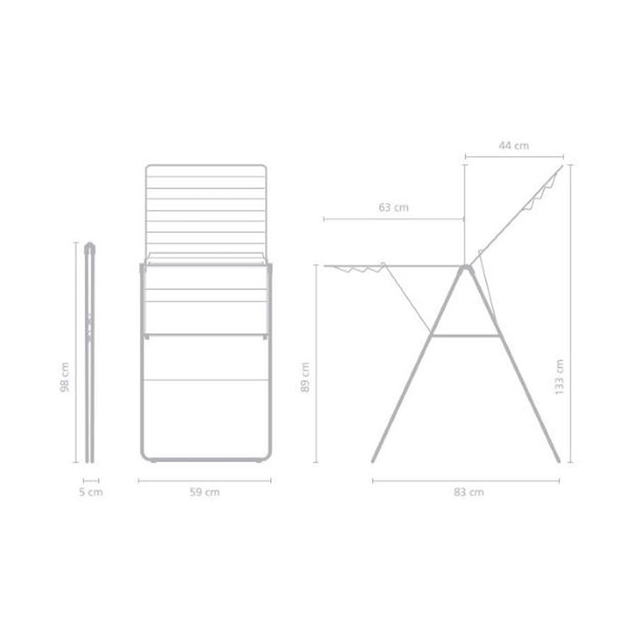 Brabantia Hangon 20m Drying Rack Matte Black Matte Black