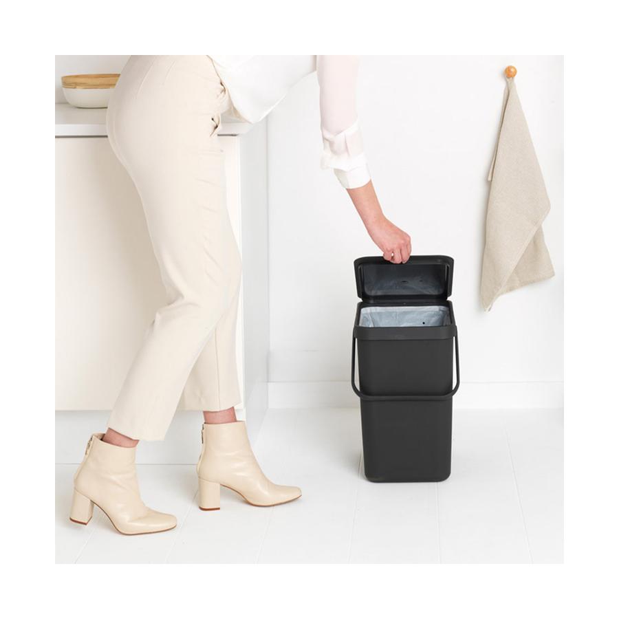 Brabantia Sort & Go Waste Bin (25L) Grey Grey