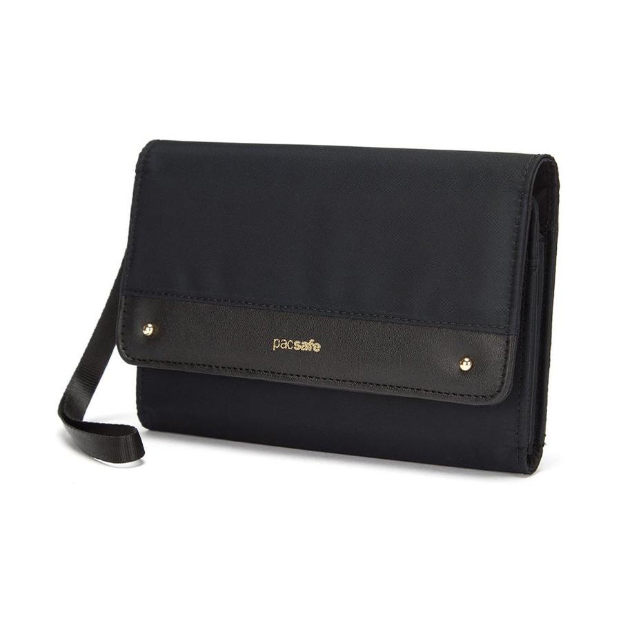 Pacsafe RFIDsafe RFID Blocking Clutch Wallet Black Black