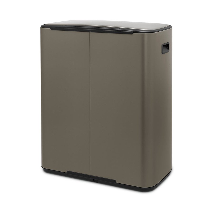 Brabantia Bo Pedal Bin (2 x 30L) Platinum Platinum