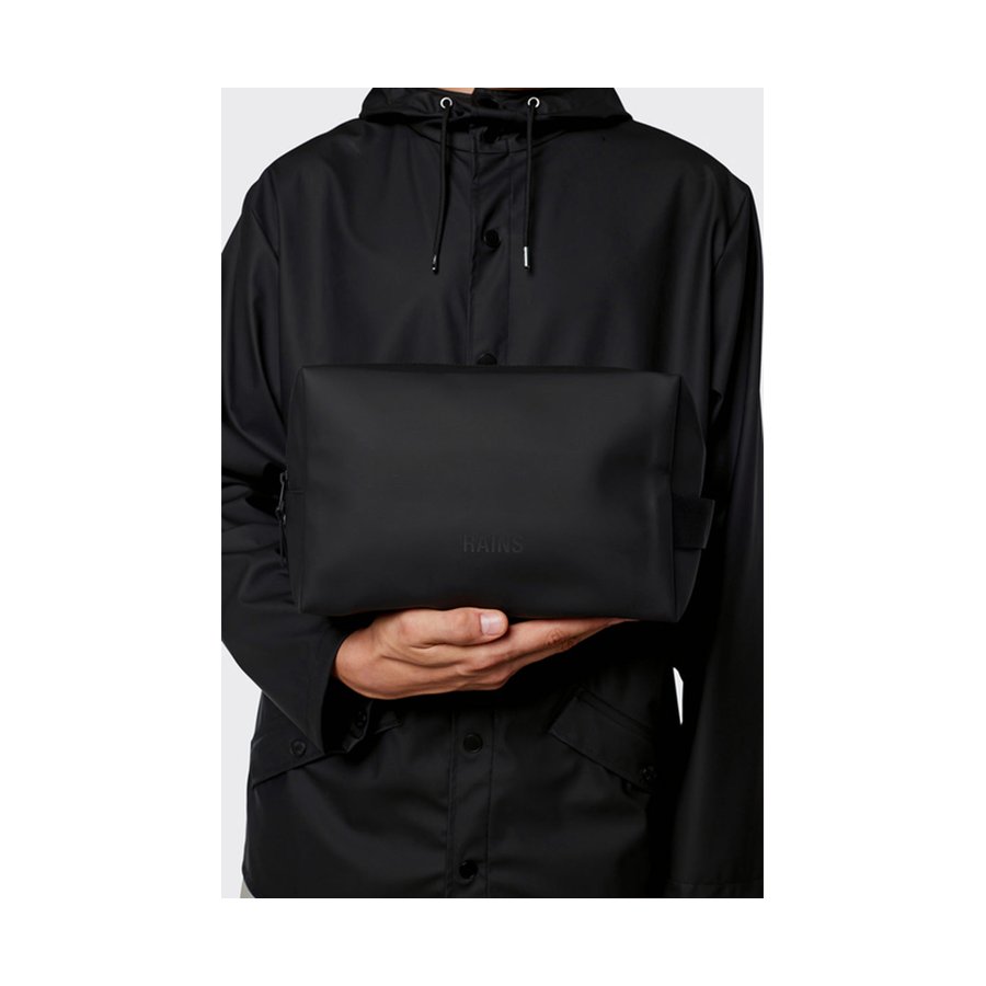 Rains Wash Bag Large Black Black