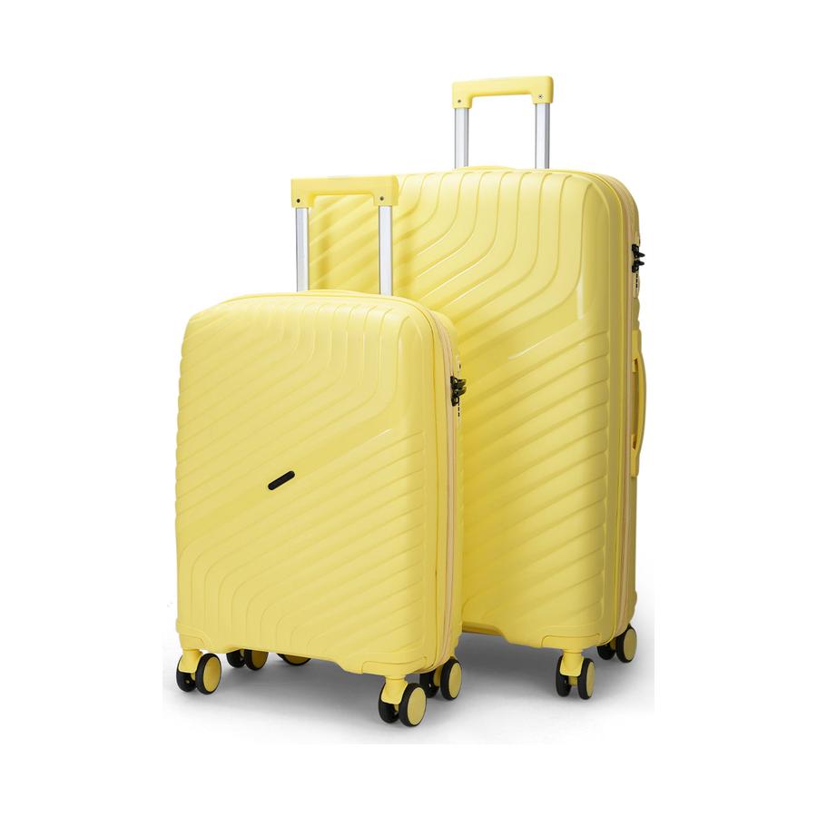 Nomad Journey 56cm & 75cm Hardside Luggage Set Yellow Yellow