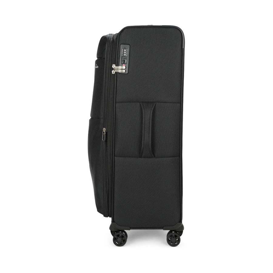 Caselite Ultra 80cm & 80cm Softside Luggage Set Black Black