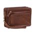 Pierre Cardin Benny Rustic Leather Organiser Bag Chocolate